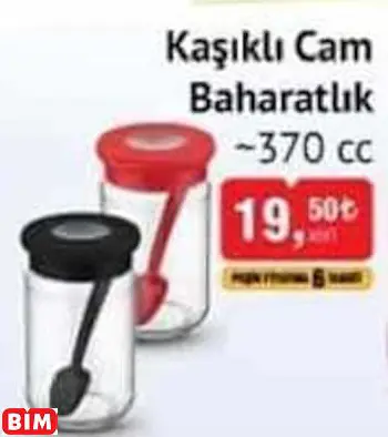 Kaşıklı Cam Baharatlık