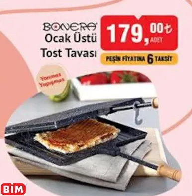 Bonera Ocak Üstü Tost Tavası Bonera Ocak Üstü Tost Tavası