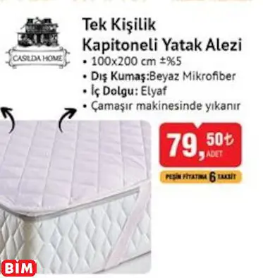 Casilda Home Tek Kişilik Kapitoneli Yatak Alezi