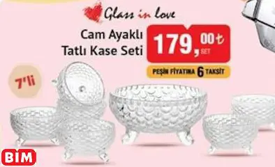 Cam Ayaklı Tatlı Kase Seti Cam Ayaklı Tatlı Kase Seti