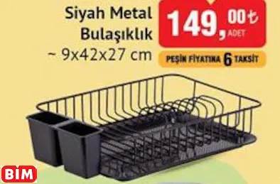 Okyanus Home Siyah Metal Bulaşıklık ~ 9X42x27 Cm