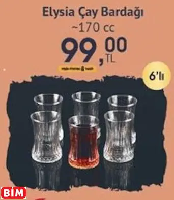 Paşabahçe Elysia Çay Bardağı ~170 Cc