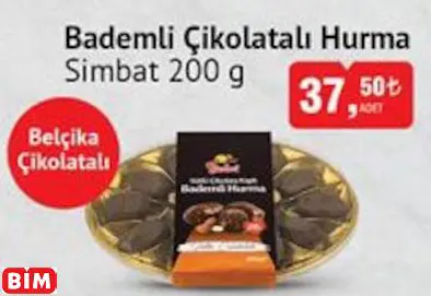 Simbat Bademli Çikolatalı Hurma