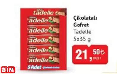 Tadelle Çikolatalı Gofret Tadelle Çikolatalı Gofret