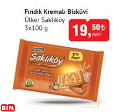 Ülker Saklıköy Fındık Kremalı Bisküvi