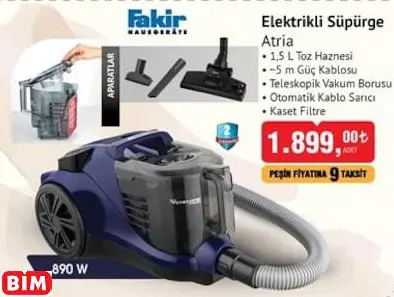 Fakir Atria Elektrikli Süpürge