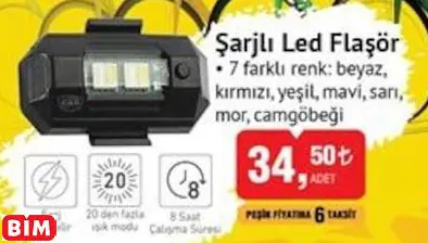 Şarjlı Led Flaşör