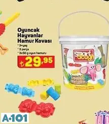 oyuncak hayvanlar hamur kovası