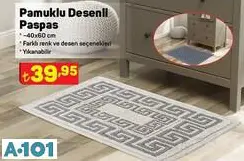 pamuklu desenli paspas