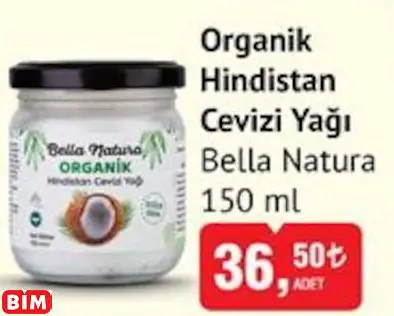 Bella Natura Organik Hindistan Cevizi Yağı