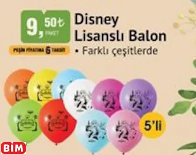 Disney Lisanslı Balon