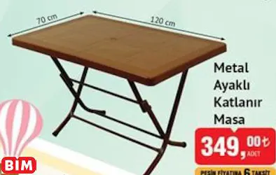 Metal Ayaklı Katlanır Masa Metal Ayaklı Katlanır Masa