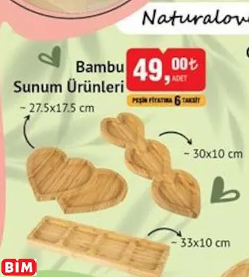 Naturalove Bambu Sunum Ürünleri