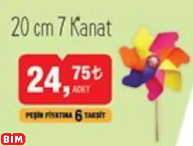 Rüzgar Gülü 20 Cm 7 Kanat