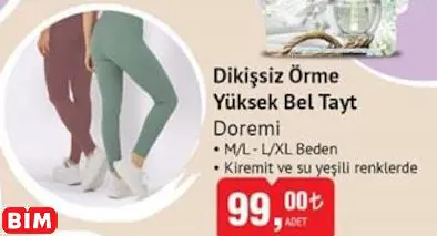 Doremi Dikişsiz Örme Yüksek Bel Tayt Doremi Dikişsiz Örme Yüksek Bel Tayt