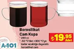 Borosilikat Cam Kupa