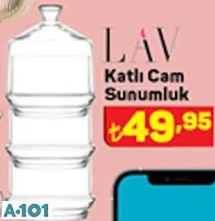 Lav Katlı Cam Sunumluk