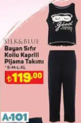 Silk&Blue Bayan Sıfır Kollu Kaprili Pijama Takımı