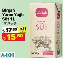 Birşah Yarım Yağlı Süt