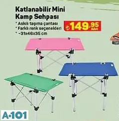 Katlanabilir Mini Kamp Sehpası