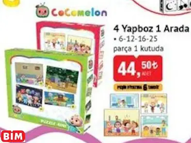 Cocomelon 4 Yapboz 1 Arada