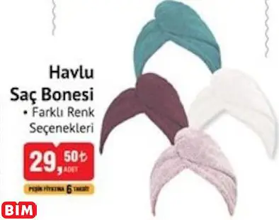 Havlu Saç Bonesi Havlu Saç Bonesi