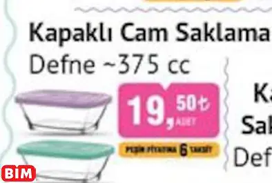 Lav Defne Kapaklı Cam Saklama Kabı Lav Defne Kapaklı Cam Saklama Kabı