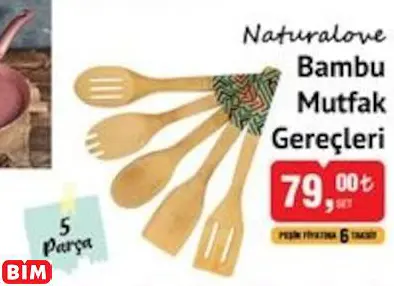 Naturalove Bambu Mutfak Gereçleri