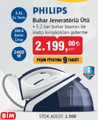 Philips Buhar Jeneratörlü Ütü