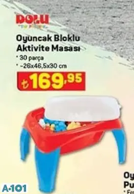 Dolu Oyuncak Bloklu Aktivite Masası