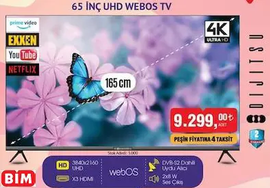Dijitsu 65 İNÇ UHD WEBOS TV