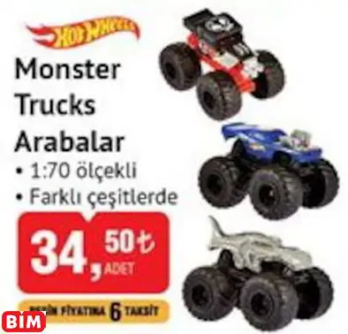 Hot Wheels Monster Trucks Arabalar