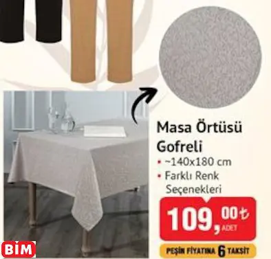 Masa Örtüsü Gofreli