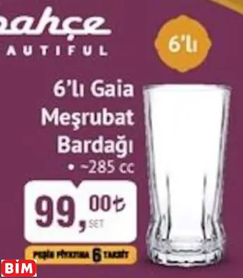 Paşabahçe Live Beautiful 6’Lı Gaia Meşrubat Bardağı