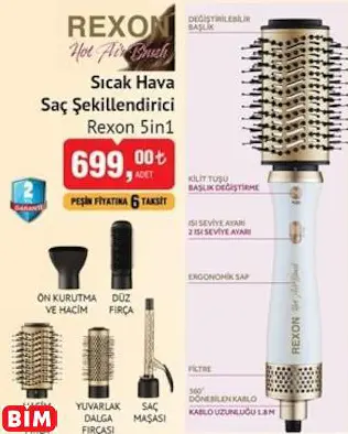 Rexon 5İn1 Sıcak Hava Saç Şekillendirici