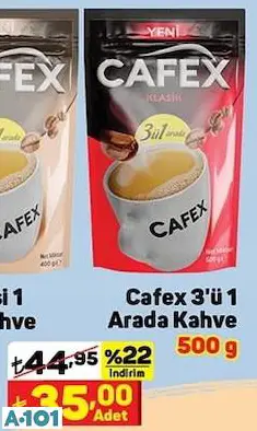 Cafex 3Ü 1 Arada Kahve