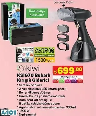 Kiwi Buharlı Kırışık Giderici