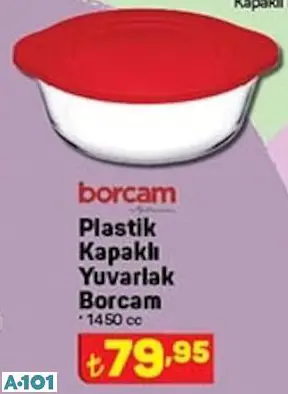 Borcam Plastik Kapaklı Yuvarlak Borcam