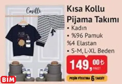 Kısa Kollu Pijama Takımı