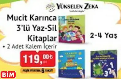 Yükselen Zeka Mucit Karınca 3’lü Yaz-Sil Kitaplar Yükselen Zeka Mucit Karınca 3’lü Yaz-Sil Kitaplar