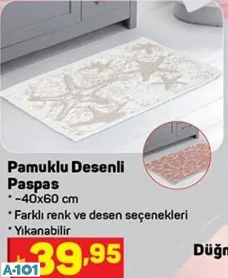 Pamuklu Desenli Paspas