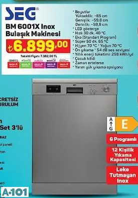 Seg İnox Bulaşık Makinesi