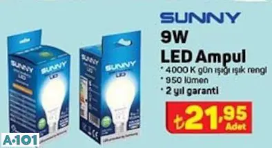 Sunny 9W Led Ampul