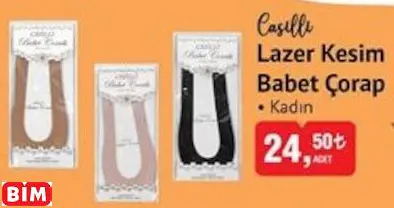 Casilli Lazer Kesim Babet Çorap