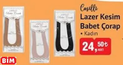 Casilli Lazer Kesim Babet Çorap Casilli Lazer Kesim Babet Çorap