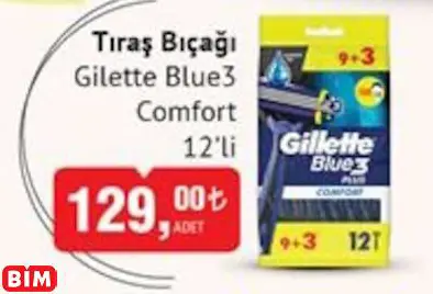 Gilette Blue3 Comfort Tıraş Bıçağı Gilette Blue3 Comfort Tıraş Bıçağı