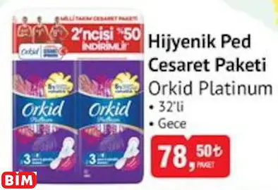 Orkid Platinum Hijyenik Ped Cesaret Paketi