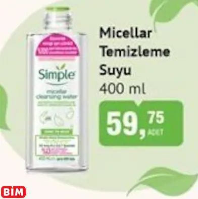 Simple Micellar Temizleme Suyu