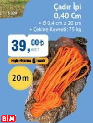 Çadır İpi 0,40 Cm Çadır İpi 0,40 Cm