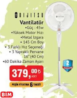 Dijitsu Vantilatör Dijitsu Vantilatör